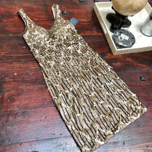 Sue Wong Sequin Embellished Sleeveless Mini Dress